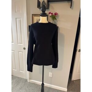 J.Crew Extra-Soft Black Minimalist Wool Blend Sweater Womens XL Pullover Knit